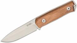 LIONSTEEL Fixed Blade Sleipner Steel stone washed, SANTOS wood handle, leather sheath B41 ST (B41 ST)