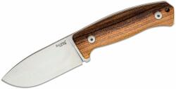 LIONSTEEL Fixed Blade M390 satin blade, Santos wood handle, leather sheath M2M ST (M2M ST)