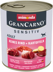 Animonda 24x800g animonda GranCarno Adult Sensitive Marha & burgonya nedves kutyatáp