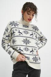MEDICINE pulover femei, culoarea bej, cu guler ZBYX-SWDA02_08A