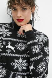 MEDICINE pulover femei, culoarea negru, cu guler ZBYX-SWDA02_99A