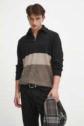 MEDICINE pulover de bumbac culoarea negru, light, cu guler ZBYX-SWM810_99A