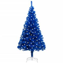  Brad crăciun artificial pre-iluminat/suport albastru 240 cm pvc (3077425)