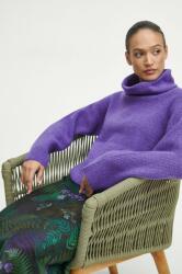 MEDICINE pulover din amestec de lana femei, culoarea violet, călduros, cu guler ZBYX-SWD805_48X