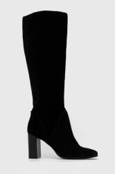 Medicine cizme din piele intoarsa femei, culoarea negru, cu toc drept ZBYX-OBD502_99X