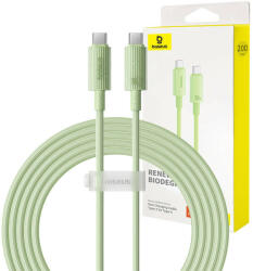 Baseus Cablu de incarcare rapida Baseus USB-C la USB-C Habitat Series 2m 100W (verde) P10360202631-01