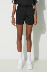 adidas Originals rövidnadrág Adibreak női, fekete, nyomott mintás, magas derekú, IU2518 - fekete L