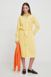 Ralph Lauren pamut ruha sárga, mini, egyenes - sárga 36