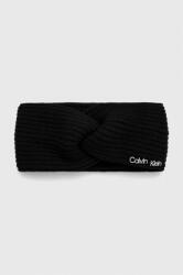 Calvin Klein gyapjú keverék fejpánt fekete - fekete Univerzális méret - answear - 13 990 Ft