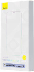 Baseus Crystal iPhone 14 Pro Üvegfólia (2 db) (SGBL100102) - pepita