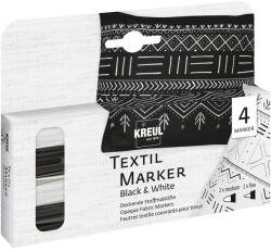  Textil filctollak Black and White 4 ks - KREUL (Textil filcek)