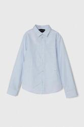 Emporio Armani gyerek ing pamutból - kék 130 - answear - 47 990 Ft