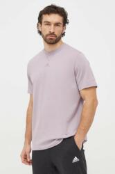 Adidas pamut póló lila, férfi, nyomott mintás, IR5267 - lila XL
