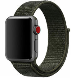 Apple Watch 38/40/41 mm nylon szövet szíj - oliva zöld (IWNY314)