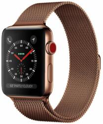 Apple Watch 42/44/45 mm fém mágneses óraszíj milanese - bronz arany (IWM422)