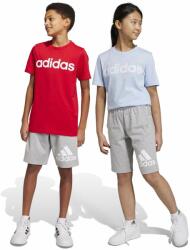 adidas gyerek pamut rövidnadrág U BL szürke, melange, állítható derekú - szürke 152