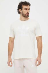 adidas Originals pamut póló Trefoil bézs, férfi, nyomott mintás, IU2367 - bézs XL