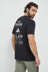 adidas Performance edzős póló fekete, nyomott mintás, IT1497 - fekete S