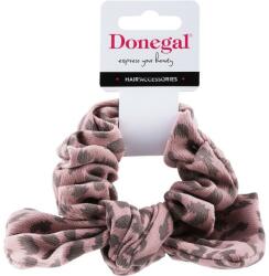 Donegal Elastic de păr cu fundiță, cu imprimeu leopard, roz - Donegal FA-5689