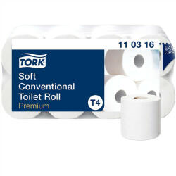 Tork toalettpapír T4 kistekercses Premium (3r. , hófehér, 250lap/tek, 8tek/csg, 9csg/karton) (110316)