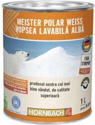 Hornbach Vopsea lavabilă Meister Polar Weiss Plus fără conservanți 1 l - hornbach - 42,90 RON