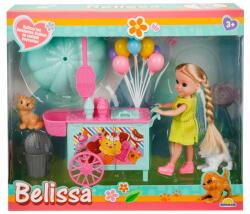 Belissa Set de joaca papusa Belissa, Caruciorul de inghetata, Bleu Papusa