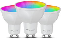 Nanoleaf Set 3 becuri Smart LED RGBCW Nanoleaf Essentials Bulb, lumina alba/colorata, GU10, 5W, Peste 16M culori, Control vocal, WiFi (NF080B02-3GU10)