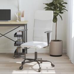  Scaun birou reglabil în înălțime, alb, piele artificială/plasă (353015)