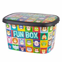 Mizan Cutie depozitare pentru copii , 50 litri, FUN BOX, multicolor cu animalute