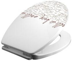 BISK Erga Iris, polipropilén wc-ülőke, fehér bélyegmintával, ERG-06742 (ERG-06742)