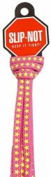 Sure-Grip Slip Not Laces - Pink with Yellow Stars