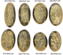  Cabochon din Pirita Naturala Druzi - Oval - 24-32x14-19x6-8 mm - 1 Buc