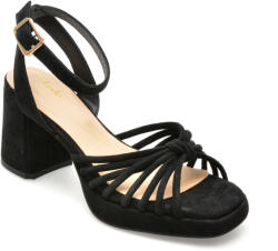 Clarks Sandale CLARKS negre, RITZY 75 FAYE, din piele intoarsa 38