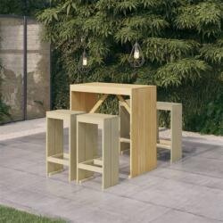 vidaXL Set mobilier de bar de grădină, 5 piese, lemn de pin tratat (3096634) - comfy