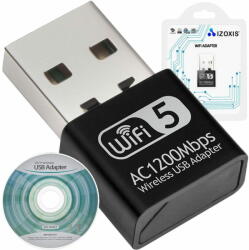  Izoksis USB adapter WIFI vezeték nélküli hálózati kártya 1200Mbps 5G