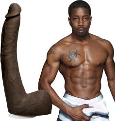 Doc Johnson Isiah Maxwell Realistic ULTRASKYN Dildo 10"/25cm Chocolate Vibrator