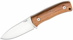 LIONSTEEL Fixed Blade M390 satin Santos wood handle, leather sheath M4 ST (M4 ST)
