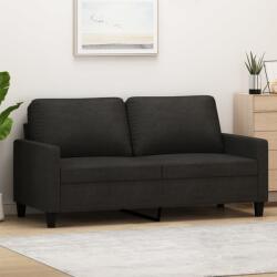  Canapea cu 2 locuri, negru, 140 cm, material textil (359167) Canapea