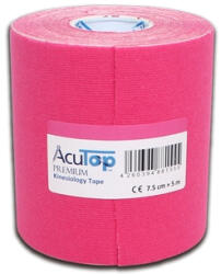 AcuTop Premium bandă kinesiologică, roz, 7, 5 cm x 5 m