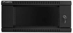 Lanberg 19" fali rack szekrény 4U 600x600mm - fekete (WF01-6604-10B)