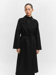 MANGO Gyapjú kabát Batin 57055137 Fekete Regular Fit (Batin 57055137)