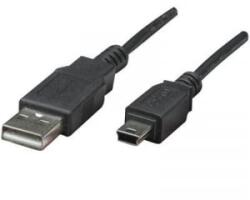 Manhattan USB 2.0 kábel [1x USB 2.0 dugó A - 1x USB 2.0 mini dugó B] 1.80 m fekete Manhattan 756617 (333375-CG)