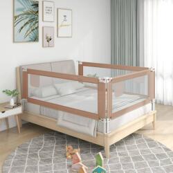 Balustradă de protecție pat copii, gri taupe, 90x25 cm, textil (10216)