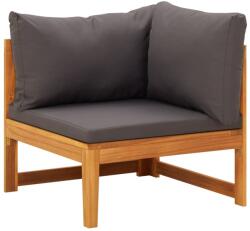  Canapea de colț cu perne gri închis, lemn masiv acacia (316320)