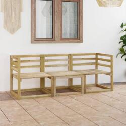  Canapea de grădină cu 3 locuri, lemn de pin verde tratat (3065291)