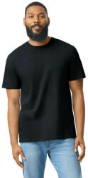 Gildan softstyle rövid ujjú póló, GI67000, kereknyakú, Pitch Black-S