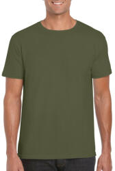 Gildan softstyle, GI64000, kereknyakú pamut póló, Military Green-M