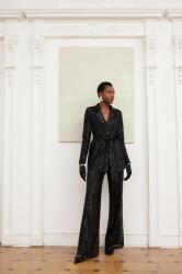 Answear Lab nadrág női, fekete, magas derekú egyenes - fekete S - answear - 26 990 Ft
