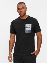 Calvin Klein Póló Overlay Logo K10K112402 Fekete Regular Fit (Overlay Logo K10K112402)