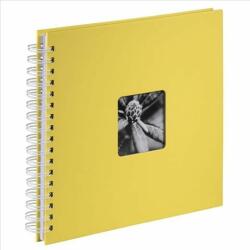 Hama Fotóalbum FINE ART spirál, 28x24 cm, 50 oldal, sárga, fehér lapok, ragasztóval